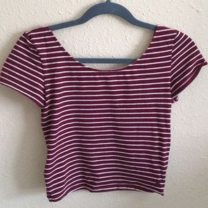 Scoop back crop top